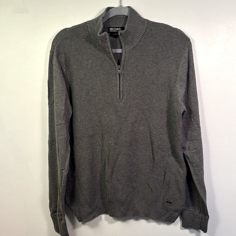 Men’s Michael‎ Kors 3/4 Zip Gray Sweater. Size M